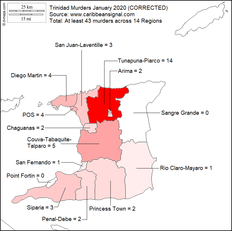 Trinidad Murder Statistics January 2020